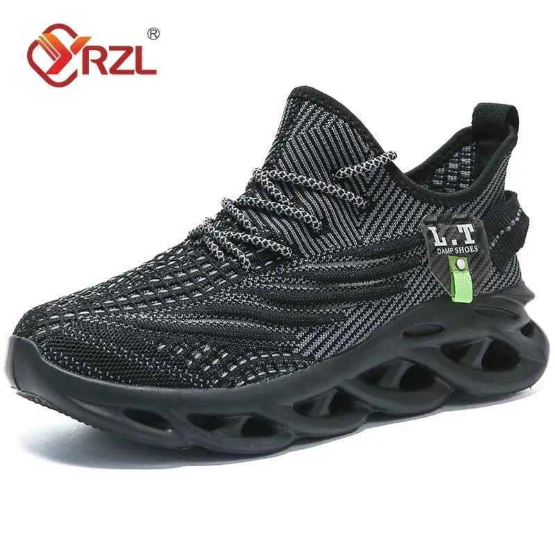 YRZL muške sportske crne tenisice za trčanje i jogging, ležerne outdoor tenisice od prozračne mrežice, ženske lagane crne tenisice za tenis s amortizacijom κρα κρα