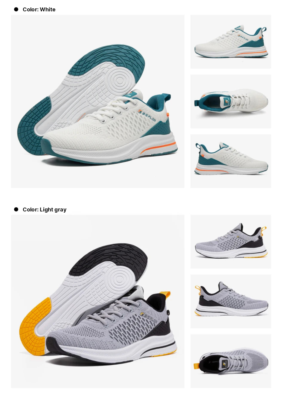 Baasploa Leichte Laufschuhe für Herren – Bequeme Designer-Mesh-Freizeitsneaker für Herren mit Schnürung – Outdoor-Sport- und Tennisschuhe für Herren