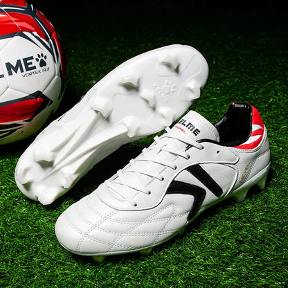 KELME FG jalkapallokengät, alkuperäiset naudan nahasta valmistetut miesten lenkkarit, ammattikäyttöön sopivat, luistamattomat urheilu- ja harjoitusjalkapallokengät ZX80011018