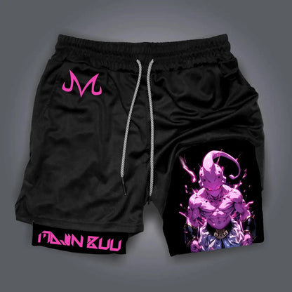Dragon Ball Anime Goku Double-layered Shorts for Men Summer 2026 Sporty Loose Fit Breathable American Style Printed Outerwear