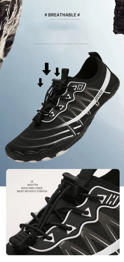 2025 New Water Shoes Barefoot Beach Sports Shoes High-quality Non-slip Swimming Shoes Five-finger Casual Sports Shoes Unisex
