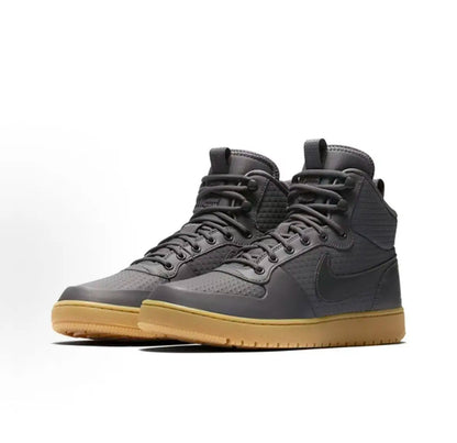 Nike Court Borough Mid Casual Non-Slip Shock-Absorbing Wear-Resistant Mid-Top Sneakers Men's Gray Aa0547-001