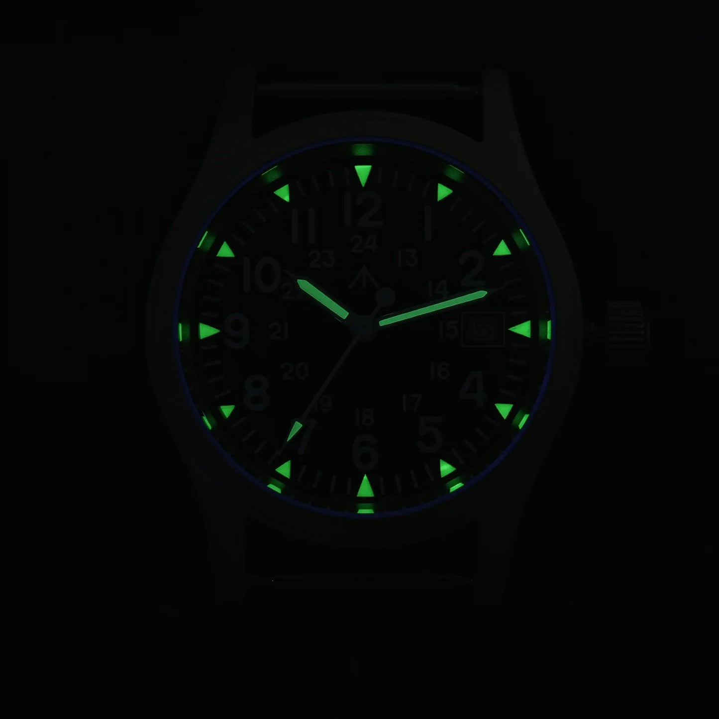Militado ML05 38mm Military Field Watch VH31 Sweep Quartz Movement Domed Sapphire Crystal Waterproof 100M Super Luminous Watches