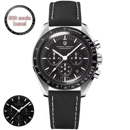 2026 New PAGANI DESIGN Golden Moon Mens Watches Luxury Quartz Watch Men Speed Sports Chronograph Man AR Sapphire Waterproof Gift