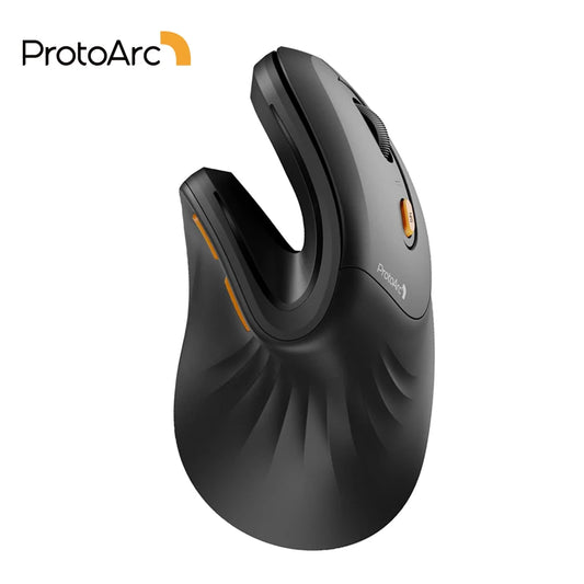 ProtoArc Ergonomic Wireless Vertical Mouse, Bluetooth Multi-Device Rechargeable Ergonomic Mouse with Adjustable DPI for Windows, Mac, iPad & Laptop