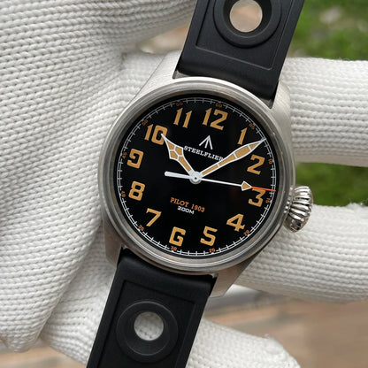 STEELFLIER Official SF740V New Quartz Pilot Series Swiss C3 Luminous 200M Waterproof VH31 Movement Men's Fashion Business Watch
