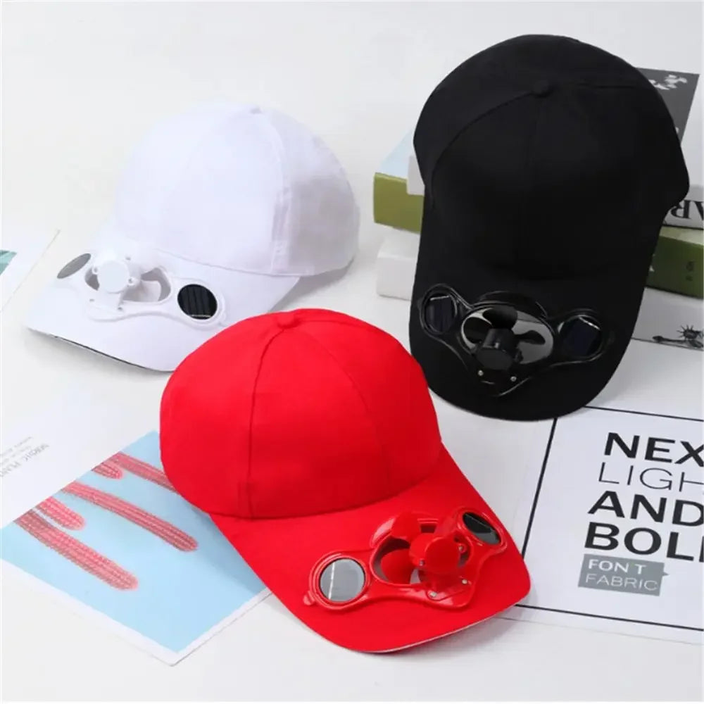 Solar Fan Cap UV Protection Hat Light Mesh Baseball Cap Cooling Fan For Fishing Golf Travel Sports Summer Item Sun Visor Hat