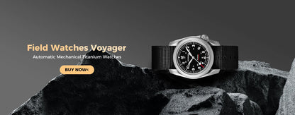 Relógio masculino Boderry Field Watches VOYAGER, caixa em bronze, mecânico automático, 100M impermeável, estilo militar, marca de topo