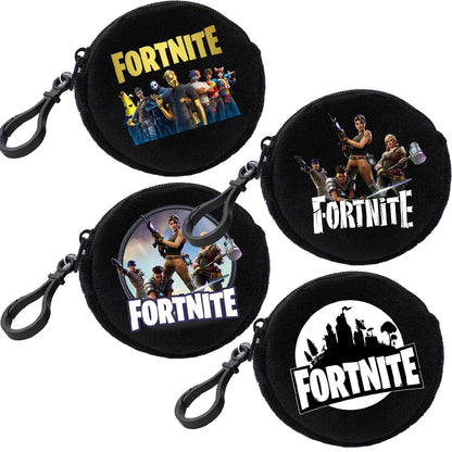 Fortnites Boys Girls Round Coin Purse Cute Fashion Cartoon Printing Large Capacity Cosmetic Bag Portable Handbag Birthday Gifts