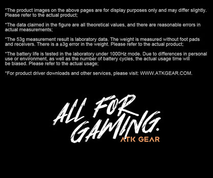 ATK Dragonfly A9 Ultra draadloze gamingmuis PAW3950 ultralicht tri-mode ergonomische e-sports gamermuis voor FPS A9 SE Plus