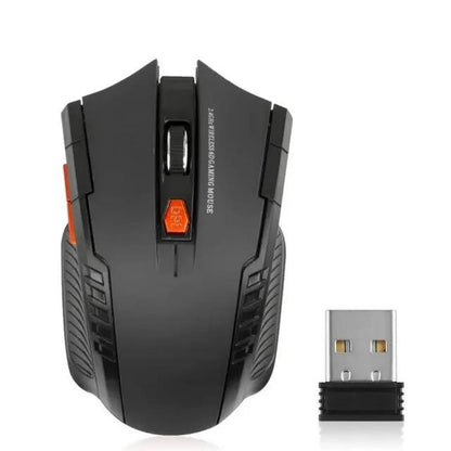 2.4G vezeték nélküli mini egér USB-vevővel, 1600DPI, professzionális optikai vezeték nélküli egér USB jobb oldali görgetéssel laptophoz és gamer PC-hez