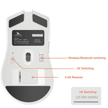 Motospeed Darmoshark N3 Pro Bluetooth Wireless Gaming Mouse Double 8K Tri-Mode Rechargeable PAW3395 64g Ergonomic Gamer Mouse