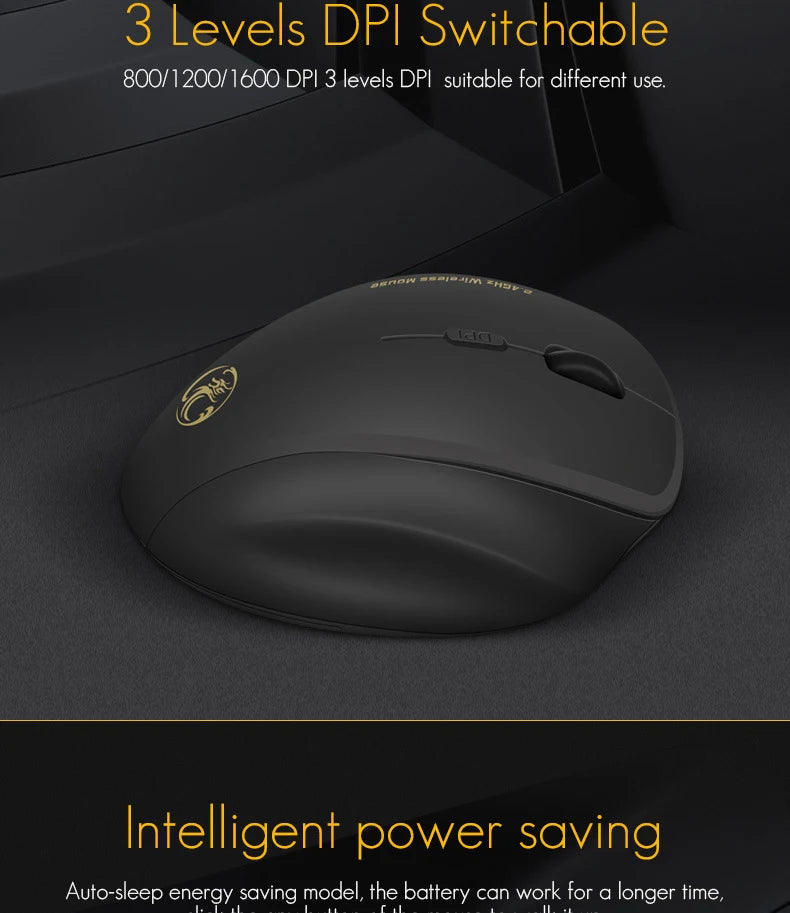 UTHAI G6 Laptop Accessories Ergonomic Design 2.4G Wireless Mouse Business Office Gift Smart 6-Button Gaming Mouse