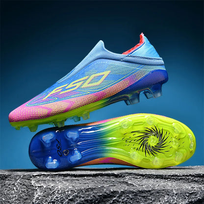 New Men's Soccer Shoes Grass Adult Non-Slip Football Boots Ultralight Sport Indoor Cleats Non Slip Fg Turf Futsal Comfortable