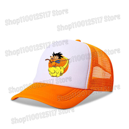 Dragon Ball Baseballkappe, Anime-Bedruckte Kappen, atmungsaktive Schirmmütze, Cartoon, Goku, Sommersport, Snapback, Mesh-Sonnenhut, Geschenk für Kinder