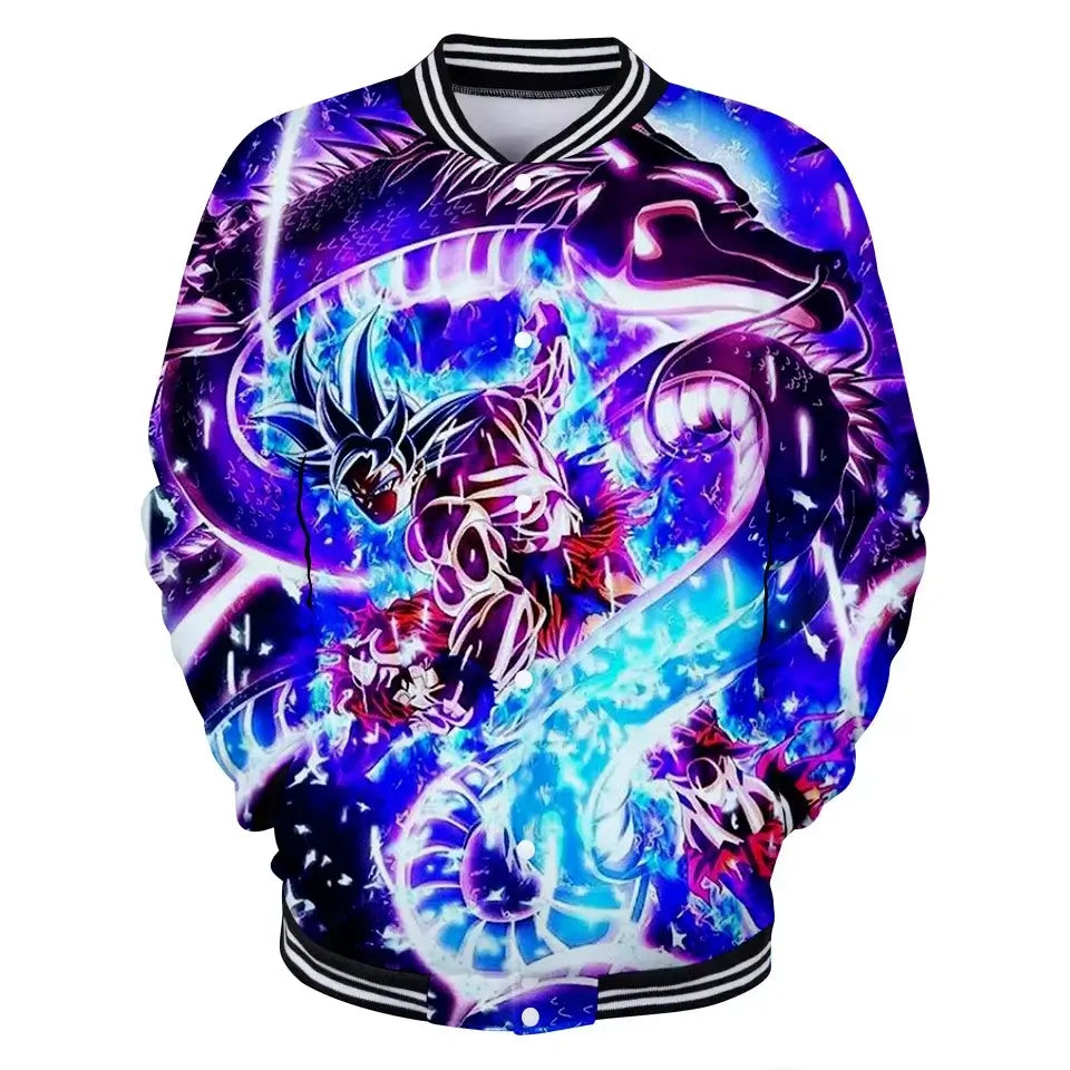 Dragon Ball Goku Kanji Symbol Men Zipper Hoodie Cartoon Japan Anime Women Sweatshirt 2025 New Fashion Children Jackets Coat, produit gaming premium Fraquane