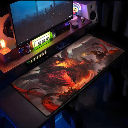 World of Warcraft Lich King podloga za miš za PC, HD anime gaming dodatak, podloga za tipkovnicu i miš za laptop, XXL podloga za gaming stol i ormarić, Mer podloga za miš