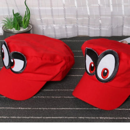Anime-Spiel „Super Luigi Brothers“ – Cosplay-Hut – „Cosplay Odyssey“ – Unisex für Erwachsene – lustiger Sonnenhut mit großen Augen – Baseballkappe
