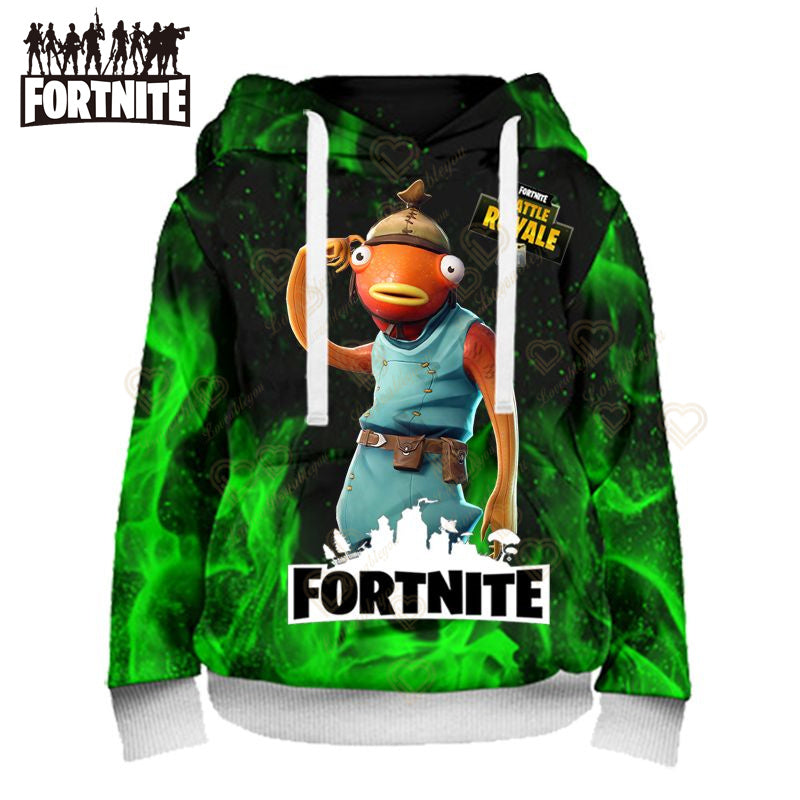 Fortnite Hoodies Pullover Sweatshirt Victory Royale 3D Hoodies Streetwear Hooded Clothes Tops for Kids Birthday Gifts