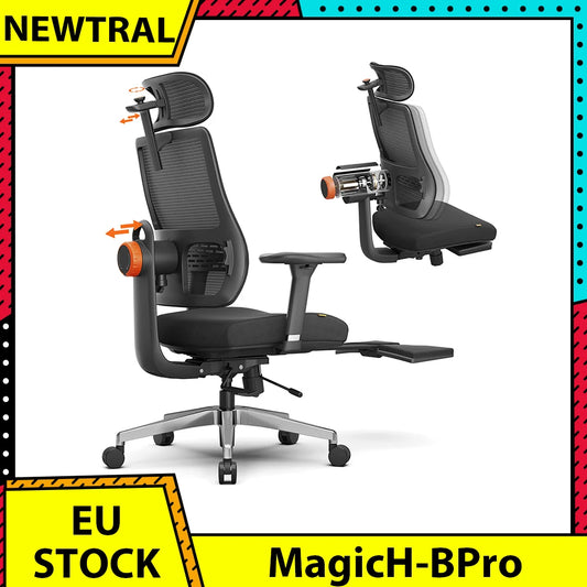 NEWTRAL MagicH-BPro Ergonomic Chair with Footrest Auto Following Backrest Headrest Adaptive Lower Back Support Adjustable Armrest