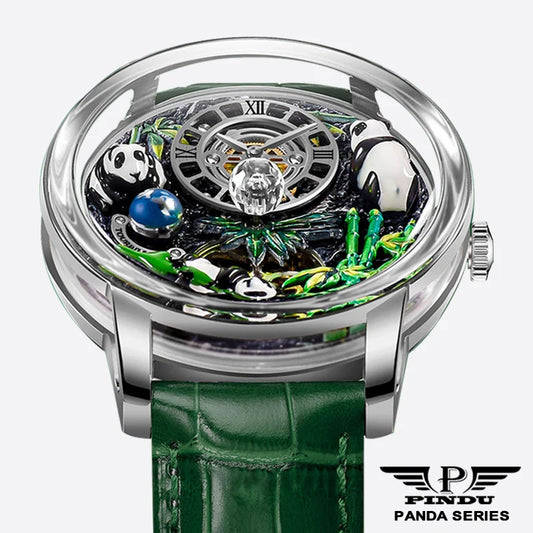 PINDU Panda National Treasure Series Mechanical Watch Men M2791B Movement Sapphire Mirror Waterproof Automatic Mechanical Watch