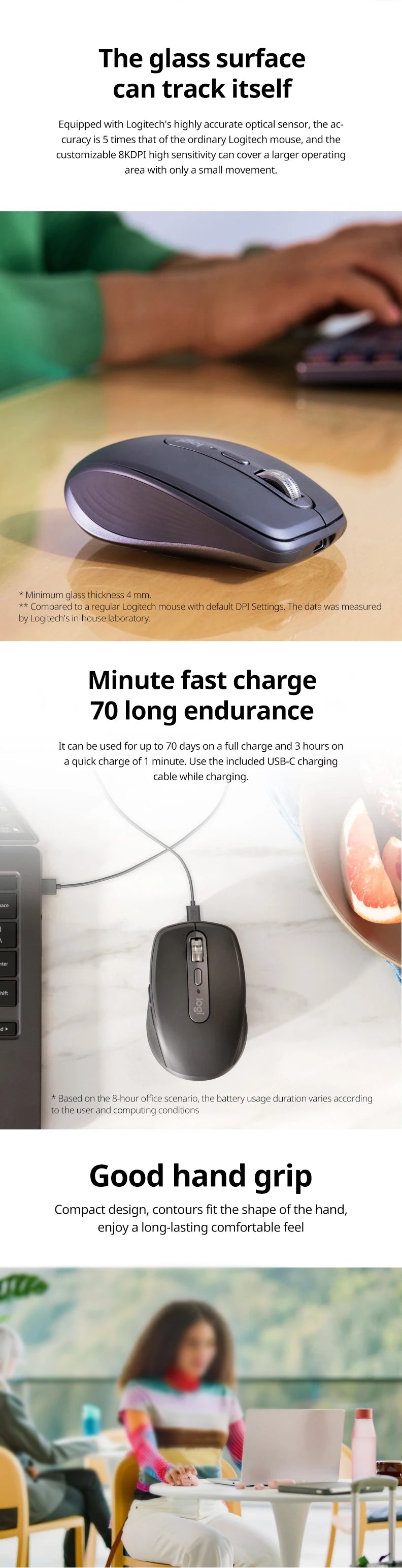 Logitech MX Anywhere 3S Mouse seamlessly switches across 3 devices! A portable office tool compatible with multiple systems