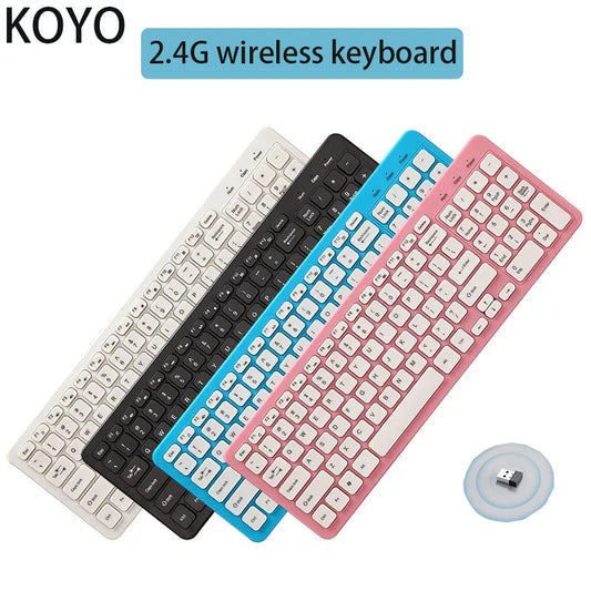 New Wireless 2.4G Keyboard With Numeric Keypad Silent Slim Gaming Keyboard with Mat For Windows Computer Desktop PC Notebook TV
