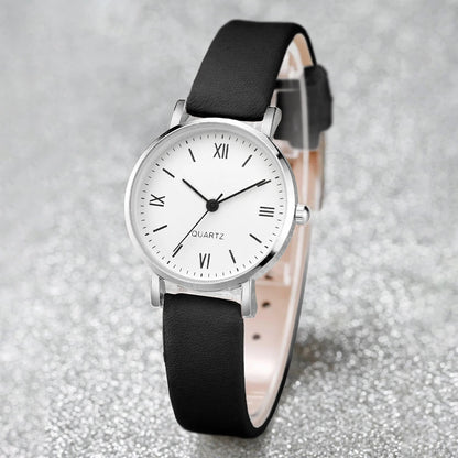 Fashion Small Dial Women Watches Simple Leather Strap Ladies Quartz Wristwatch Reloj Mujer Girls Clock Gift（Without Box）