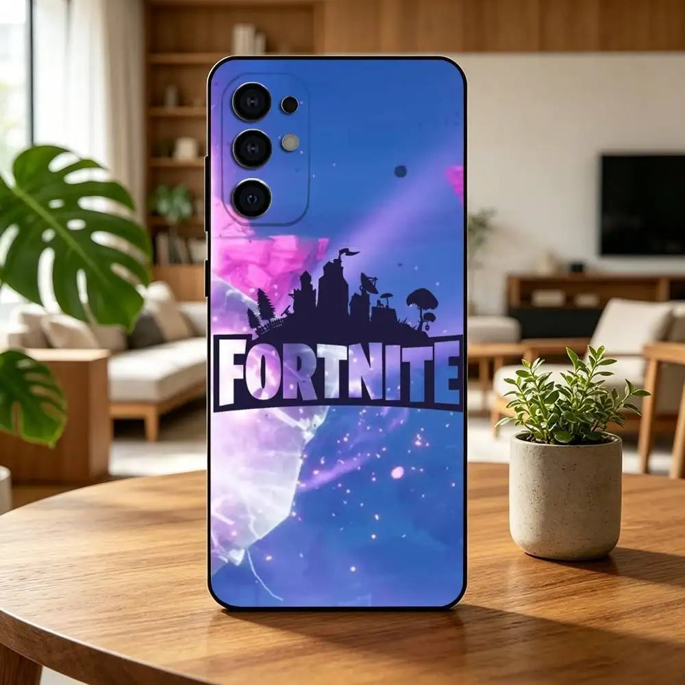 F-Fortnites-PC Game Phone Case For Samsung S25, S24, S21, S22, S23, S30, Ultra, S20, Plus, Fe, Lite, Note, 10, Black Cover