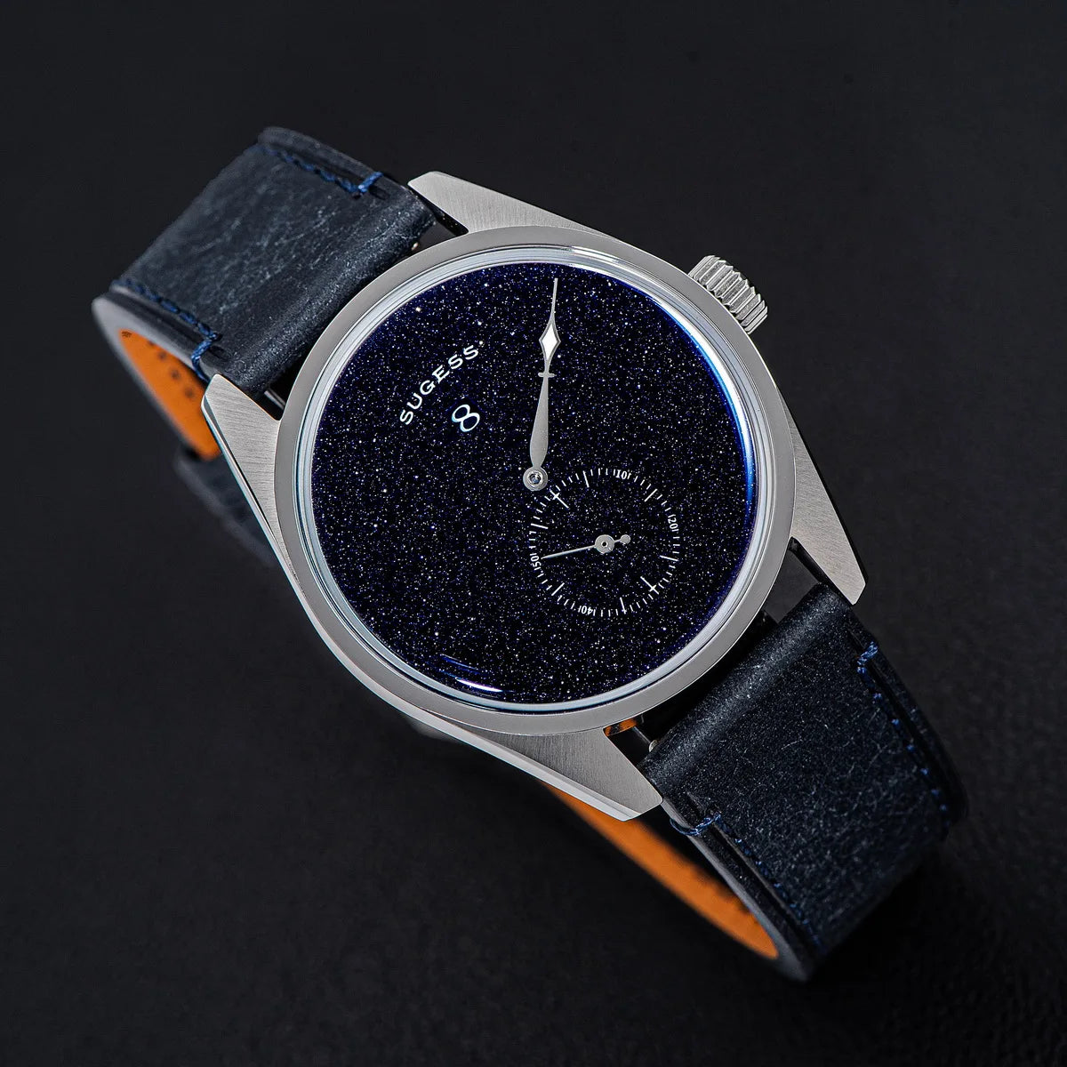 Sugess Mens Watch Automatic ST1721 Movement Aventurine Mechanical Wristwatches Hardlex Glass Fashion Simple Business Clock S451