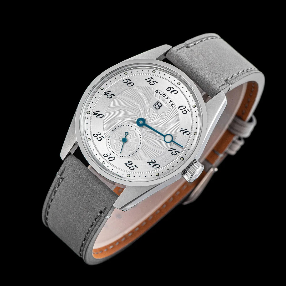 Sugess Mens Watch Automatic ST1721 Movement Aventurine Mechanical Wristwatches Hardlex Glass Fashion Simple Business Clock S451