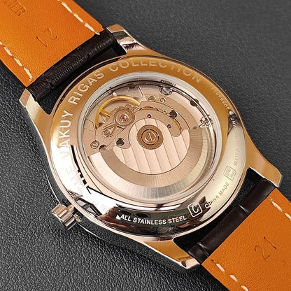 Vakuy Automatic Mechanical Watch Man's Business Auspicious Face Seagull ST2130 Movement Blue Pointer Waterproof Men's Watch
