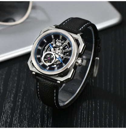 Yelang V1216 Men Watch Luxury Brand Watch 42mm Hollow Dial Japan MIYOTA 8N40 Automatic Movement 100M Waterproof Watch Luminous