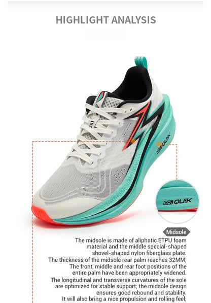 361 Degrees Flame 4.0 MIX Herren-Laufschuhe mit Carbonplatte, für Wettkämpfe und Marathon, stabiler Rückprall, verschleißfest, Herren-Sneaker 672512204