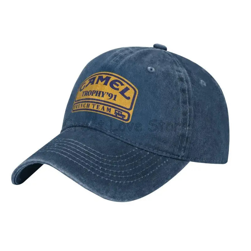 Camel Trophy 91 Cowboyhatt Retro Justerbar Tvättad bomull Golfhatt Sommar Vintage Solskydd Basebollkepsar