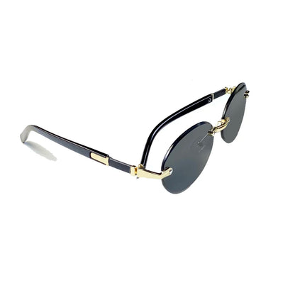 Rimless Sunglasses Oval Fashion Popular Female Male Sunglasses Round Sunglasses Female Male Summer Travel Glasses