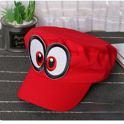 Anime-Spiel „Super Luigi Brothers“ – Cosplay-Hut – „Cosplay Odyssey“ – Unisex für Erwachsene – lustiger Sonnenhut mit großen Augen – Baseballkappe