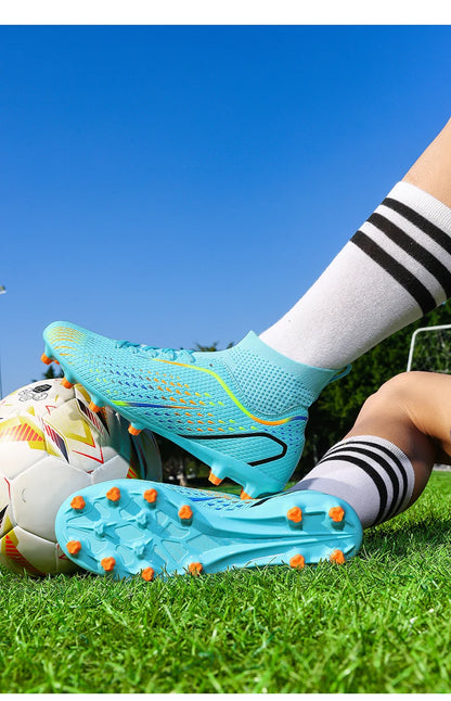 Men Outdoor Football Boots FG/TF Professional Training Soccer Shoes Cleats Turf Futsal Match Grass Unisex Non-slip Breathable