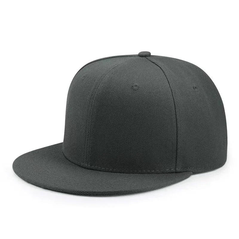 Big Bone Man Plus Size Baseballkappen für Erwachsene, flacher Schirm, Hip-Hop-Fitted-Cap, Herren und Damen, große Kappen, Snapback-Cap, Größe 6 3/4 bis 8