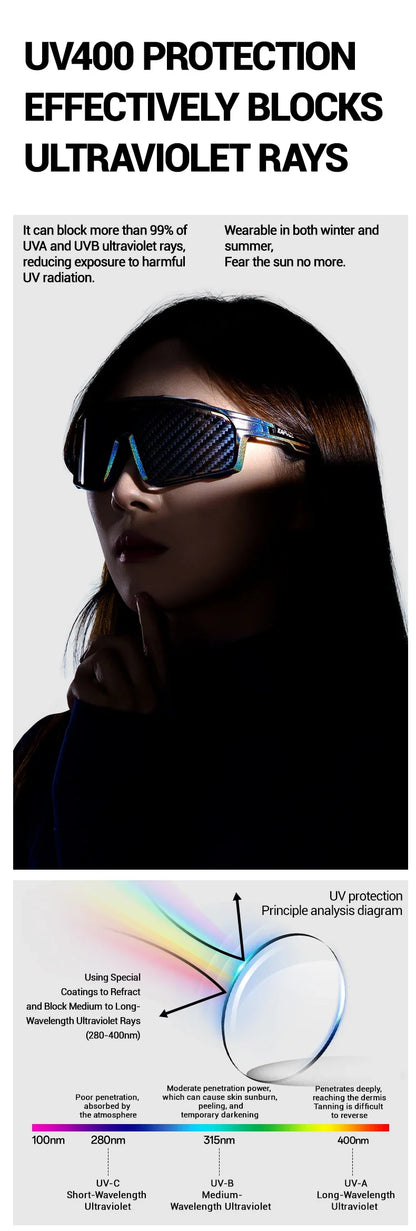 KAPVOE New Technology Nano Lenses Cycling Glasses Outdoor Sports Sunglasses Men Women Road Bike MTB Bicycle UV400 Hiking Goggles