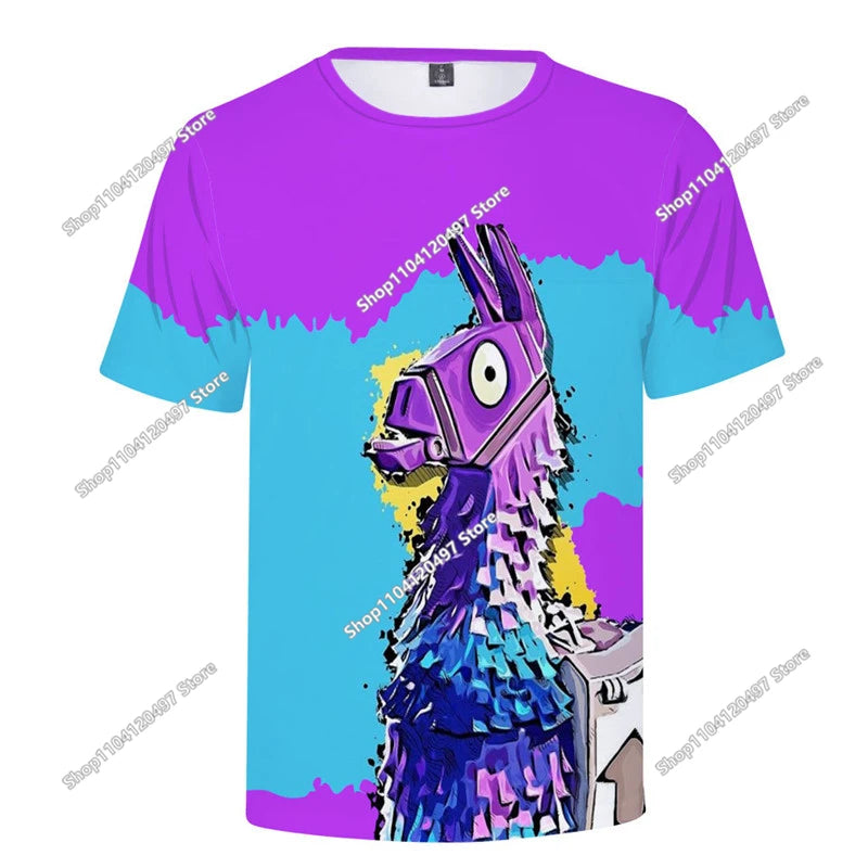 Children's Summer T Shirt Battle Royale Fortnite Hero Victory 3d T-shirt Tees Boys Girls Baby Clothes