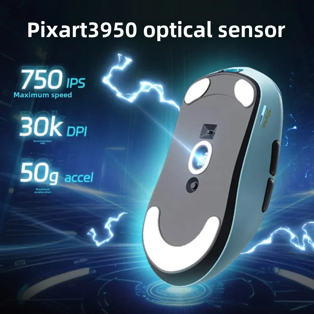 SCYROX V6 nieporowata bezprzewodowa mysz e-sportowa 40g 750IPS z odbiornikiem 8k, szybka reakcja, 3950, wysoka jakość, 8KHz, mysz gamingowa
