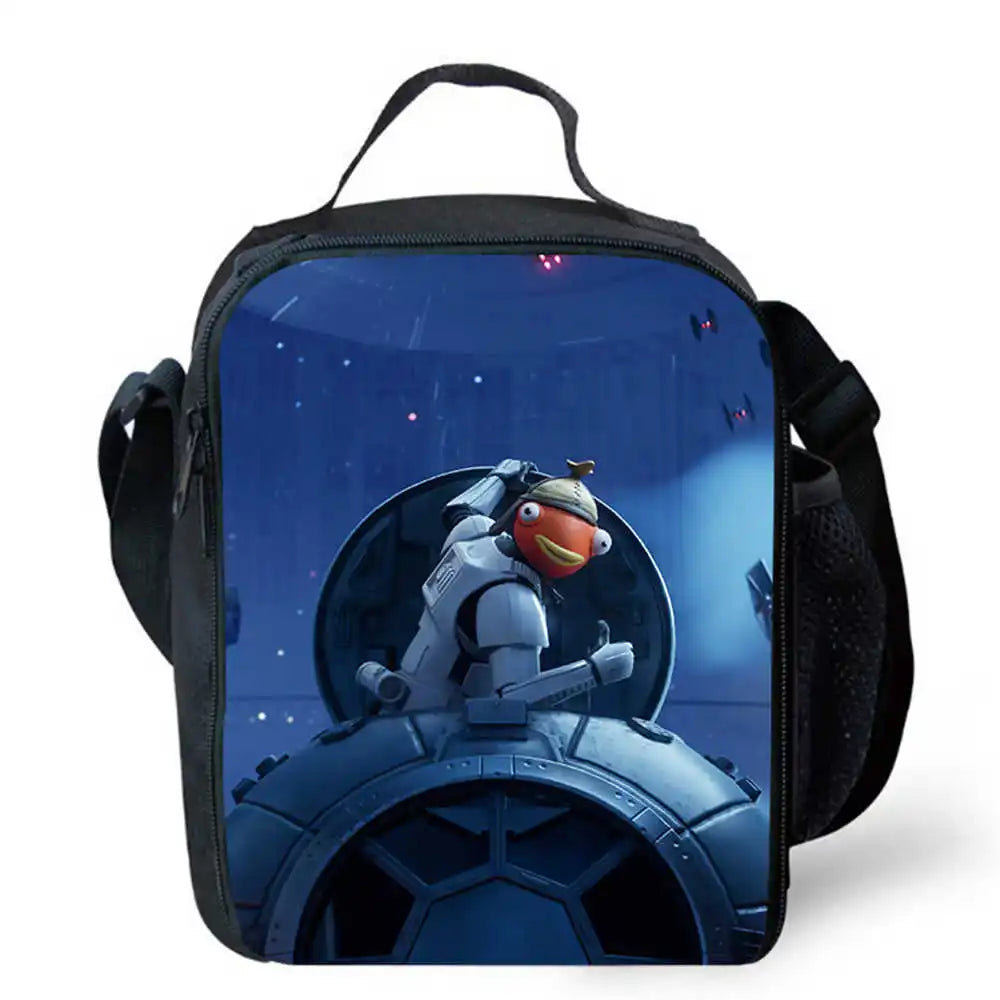 Lunchbags für Kinder, Cartoon-Fort-nite-Schul- und Picknicktaschen für Mädchen und Jungen, isolierte Kühltaschen für Kinder, tragbar und leicht