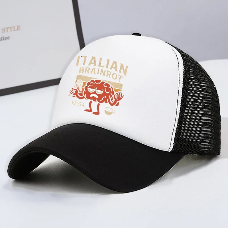 Casquette de baseball italienne Brainrot pour enfants, casquette décontractée pour garçon, chapeaux de sport pour enfants, chapeaux de soleil Tung Sahur Tralalers Shark, bonnet ajustable, cadeau pour homme