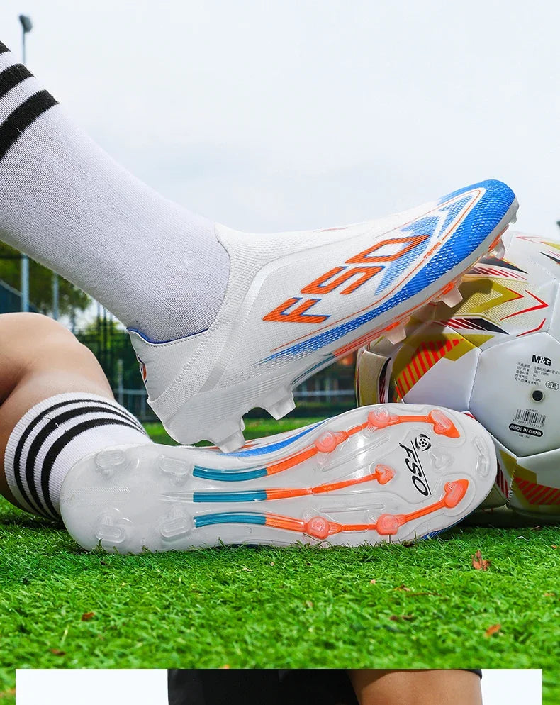 Fodboldstøvler til mænd – Fodboldsko i høj kvalitet – Sneakers – Til kampe – Indendørs – Skridsikre – Græsstøvler – Højt skaft – Futsal – Bestselgere – Udendørs