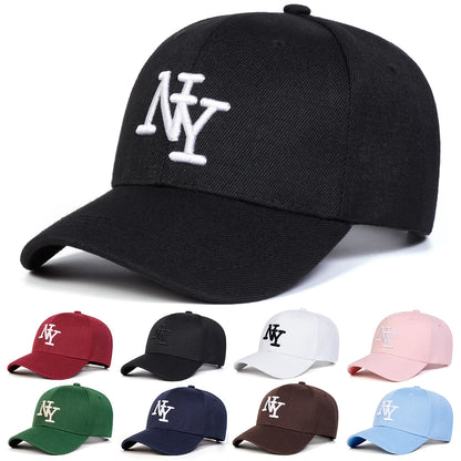 Unisex NY Letter Embroidery Baseball Caps Spring and Autumn Outdoor Adjustable Casual Hats Sunscreen Hat Sports Cap