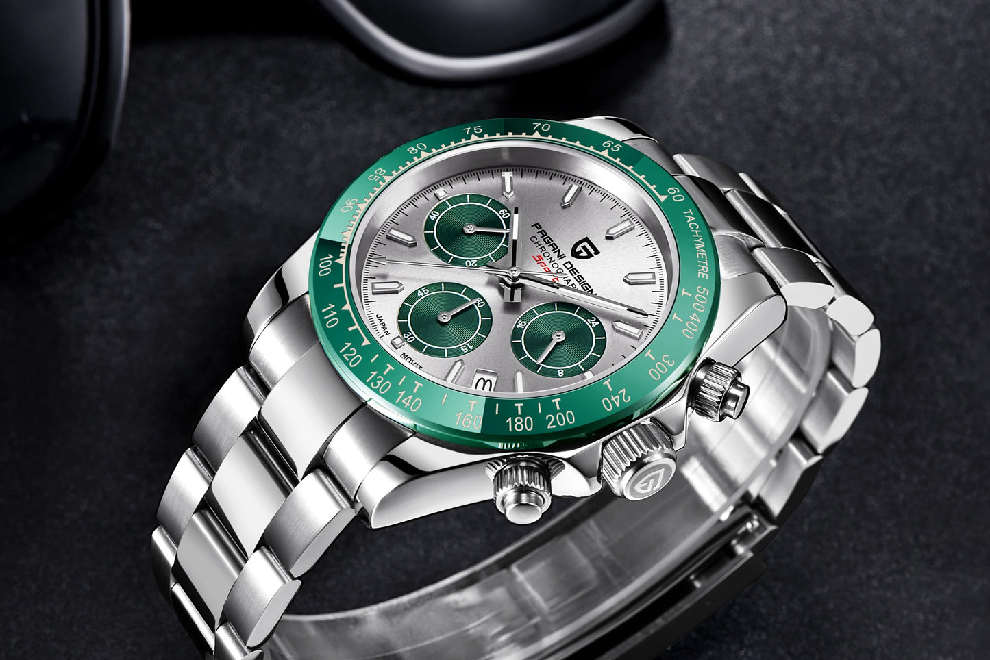 2025 PAGANI DESIGN  New PD1644 Meteorite Dial Fashion Men Quartz Wristwatches 100M Sapphire Glass Chronograph relogio masculin