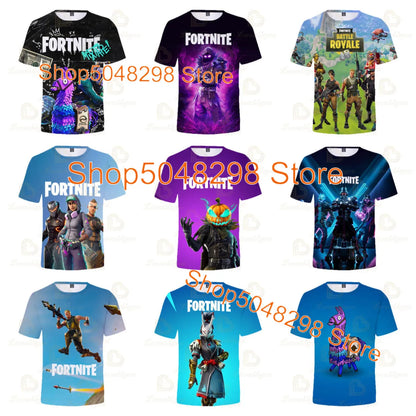 Fortnite Victory Kinderbekleidung für Jungen und Mädchen, Battle Royale 3D-Sweatshirt, Oberteile für Jungen und Mädchen, Kinder-T-Shirt, Hero-Teen-Tops