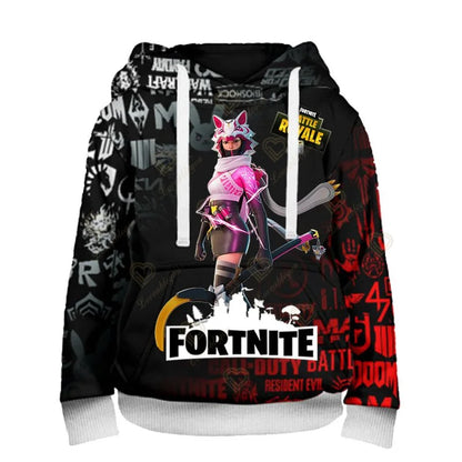 Φούτερ με κουκούλα Fortnite Fans 3D Battle Royale Print Cosplay Victory Printed για άνδρες, γυναίκες και παιδιά, streetwear φούτερ με κουκούλα