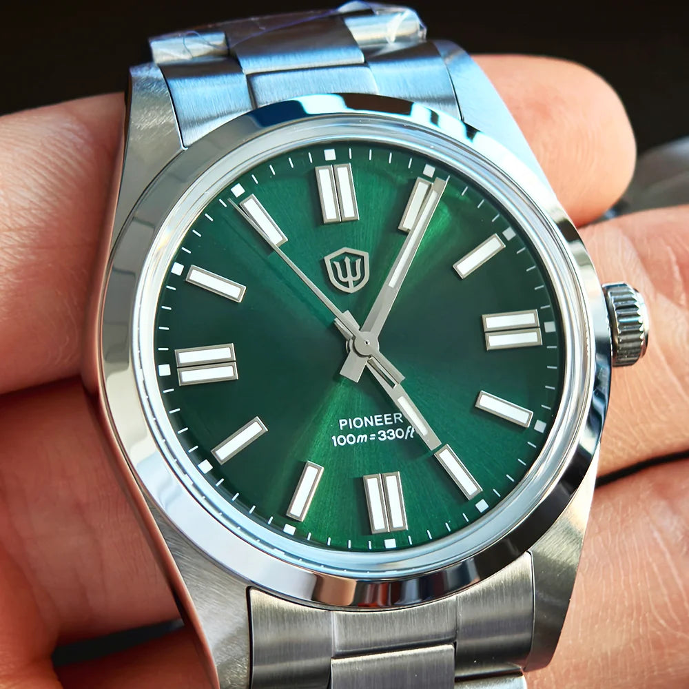 Watchdives WD1016 V3 36Mm VH31 Quartz Watch Man Multicolored K1 Bubble Mirror Sapphire Luminous 100M Waterproof Steel Wristwatch